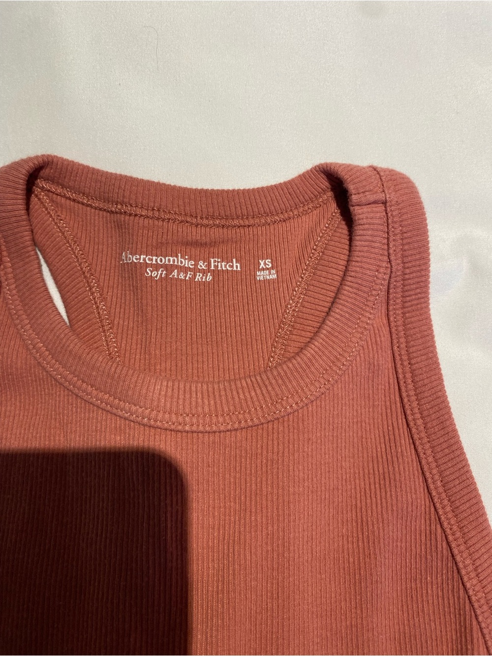 Abercrombie & Fitch Ribbed Racerback Tank - Rusty Rose - Picture 3 of 3
